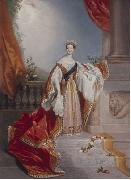 Edward Alfred Chalon Portrait of Queen Victoria on France oil painting artist